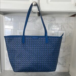 Tory Burch Navy Geometric Tote